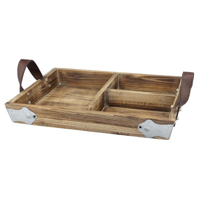 wooden tray with handles