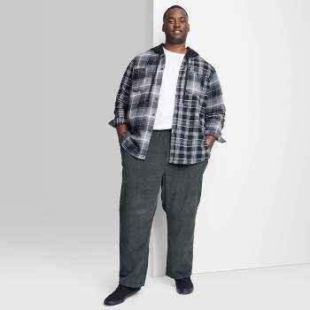 Men's Big & Tall Tapered Ultra Soft Adaptive Seated Fit Fleece Pants -  Goodfellow & Co™ Charcoal Gray 5XL