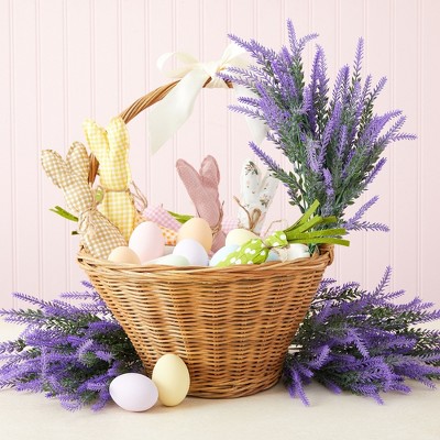 12 Bundles Purple Plastic Artificial Lavender Flowers