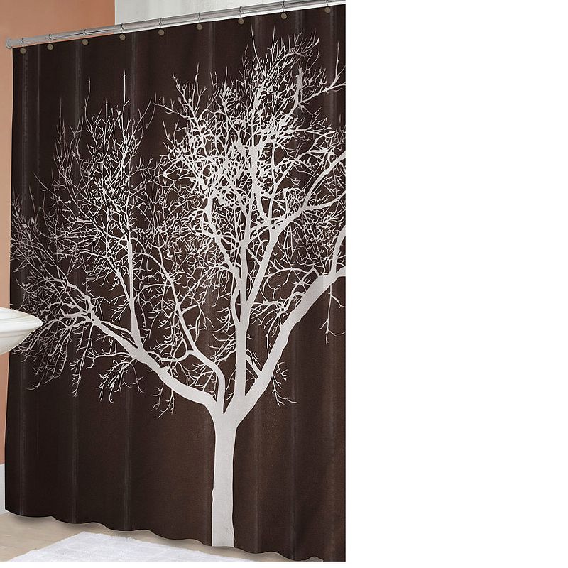 Tree Shower Curtain Chocolate - Splash Home, 1 of 7