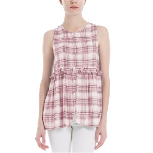 Max Studio London Womens Ruffled Button Up Shirt - 1 of 1