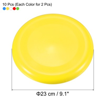 Colorful 9 Inch Outdoor Flying Disc Set, 10 Pack