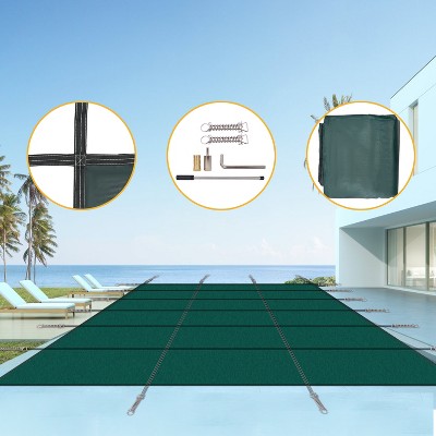 Inground Pool Safety Cover, Safety Pool Covers, Weather-Resistant Winter Swimming Pool Cover for Children & Pets, Triple Stitched for High Strength