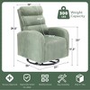 JIONJOY 360° Swivel Rocking Nursery Chair – Corduroy Fabric with Thickened Cushion, High Back Comfy Chair - 4 of 4