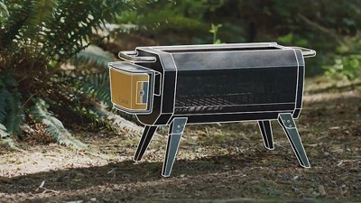Portable Smokeless Wood and Charcoal Fire Pit with Grill
