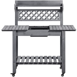 Yaheetech Outdoor Garden Potting Bench Wooden Work Station - 1 of 4