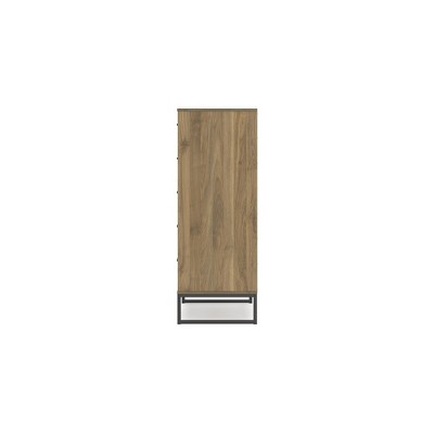 Deanlow 5-Drawer Brown Mid-Century Modern Chest