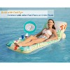 Jasonwell Inflatable Pool Float for Adults — Adjustable Backrest Lounger Raft with Cup Holders, Mesh Seat for Pool, Lake & Beach - Beige - 2 of 4
