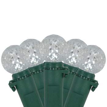 Northlight LED G12 Berry Christmas Lights - 16' Green Wire - Pure White - 50 ct