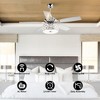 Parrot Uncle 52" Chrome Modern Crystal Ceiling Fan with Lights and Remote Control - 2 of 4