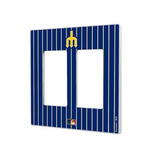 MLB Cooperstown West Teams Pinstripe Hidden-Screw Light Switch Plate for Double Rocker - 1 of 4