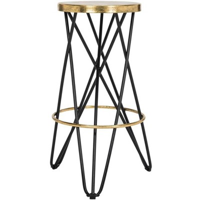 Lorna Black and Gold Hairpin Leg Bar Stool