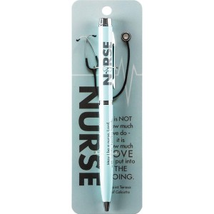 Dicksons Nurse's Prayer Teal 1 x 6 Inch Resin Stone Ballpoint pen On Card - 1 of 2