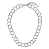 Chisel Stainless Steel Polished and Textured Open Circles Necklace 18" Plus a 2" Ext. - 4 of 4