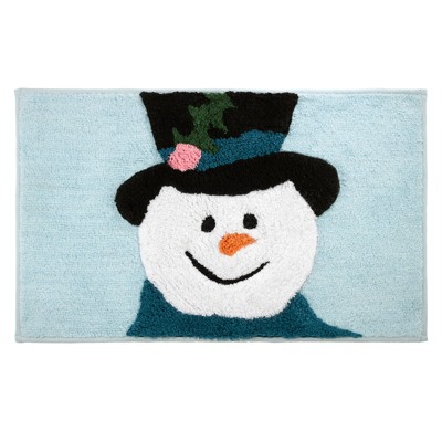 Avanti Linens Blue Snowman Rug : Target