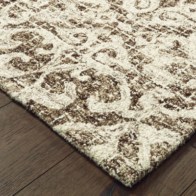 Tallavera Blue and Brown Hand-Tufted Wool Area Rug