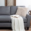 18in. Plush Pillow – Luxury Square Accent Pillow Insert and Shag Glam Cover Set – For Bedroom or Living Room by Lavish Home (Coffee) - 4 of 4