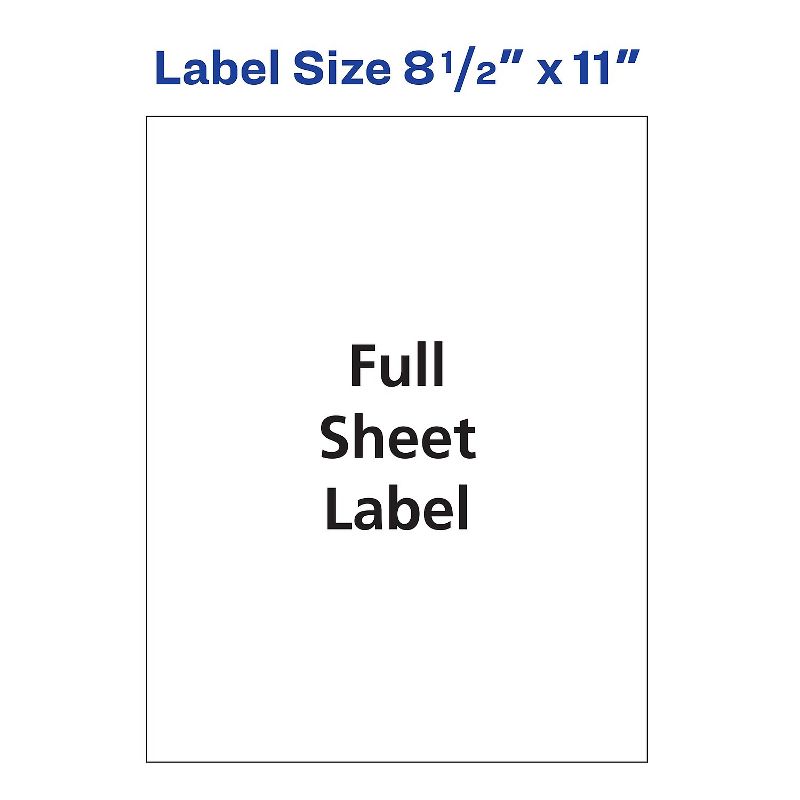 Avery Clear Easy Peel Mailing Labels Inkjet 8 1/2 x 11 10/Pack 18665, 4 of 8