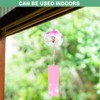 Unique Bargains Glass Outdoor Handmade Style Wind Chimes Gradient Pink 1 Pack - 4 of 4