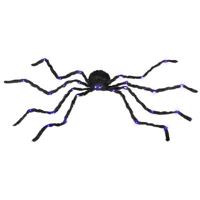 HOMCOM Light-Up Oversized Spider, Outdoor Halloween Decoration with Light Up Bendable Legs