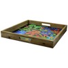 Home Decor 16.0 Inch Folk Art Nesting Trays Floral Box Flowers Figurines - 2 of 4
