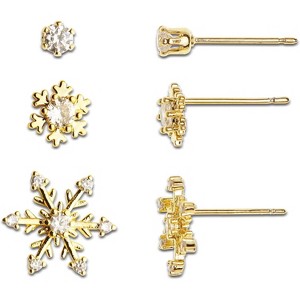 Sonateomber 3 Pairs Tiny Cute Studs Set for Women, 925 Sterling Silver Love Prom Jewelry Gift - 1 of 4