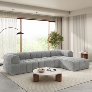 122" Modern L-Shaped Sectional Sofa with Chaise Lounge and High-Density Foam,2-Piece Couch for Living Room-Baofuwish - 1 of 4