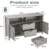 Whizmax TV Stand for up to 65''TV - Farmhouse Barn Door Style,Modern Entertainment Center,Ideal Media Storage(Gray) - 4 of 4