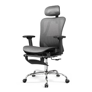 GALAXHERO Ergonomic Mesh Office Desk Chair, High Back Reclining Computer Gaming Chair, Adjustable Lumbar Support, Tilt Function,Black Gray - 1 of 4