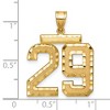 Black Bow Jewelry 14k Yellow Gold, Varsity Collection, Large D/C Pendant Number 29 - 2 of 3