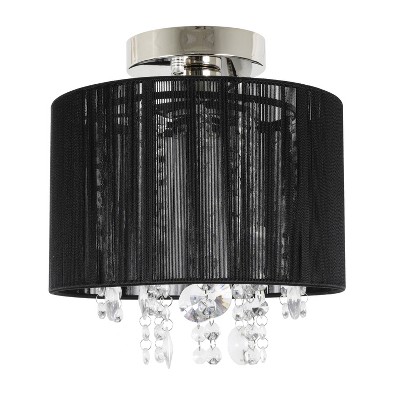 Silvia String Beaded Flush Mount Ceiling Light Polished Nickel - Decor Therapy