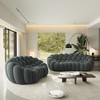 WJSHome Curved Bubble Couch, Comfy Upholstered Sofa,Breathable Mesh Fabric 3D Honeycomb Shape Modern Couches (2 Seater, 3 Seater) - 2 of 4