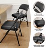 Folding Chairs with Padded Seat Set of 2/4, Metal Folding Chairs for Indoor Outdoor Use - 4 of 4