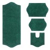 Waterford Tufted Bath Rug, Extra Soft and Absorbent, Non-Slip Bath Mats, Machine Washable bath rugs for Bathroom, 4 Pcs Set with Contour, Bottle Green - 2 of 4