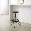 Kalen Adjustable Height Swivel Barstool Brown/Matte Black - Crosley: Steel Frame, Industrial Farmhouse Style, Footrest - 3 of 4