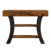 Resenkos Industrial Rustic Console Table with Shelves, Metal Curved Legs, Living Room Entryway Sofa Side Table Brown - 2 of 4