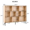 Wooden 10 Cube Bookshelf, 3 Tier Freestanding Open Bookcase with 5 Iron Legs, Open Storage Organizer, Floor Standing Display Cabinet - 2 of 4