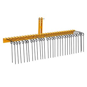 72" 3-Point Hitch Pine Straw Rake, Spring Landscape Rake for Lawn Tractor, Durable Powder-Coated Steel Dethatcher for Cat 0 & Cat 1 Attachments - 1 of 4