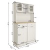 NicBex 67.72 Inch Tall Kitchen Pantry Storage Cabinet with 2 Drawers and 1 Tilt Out Trash Cabinet for Bathroom,Kitchen,White - 3 of 4