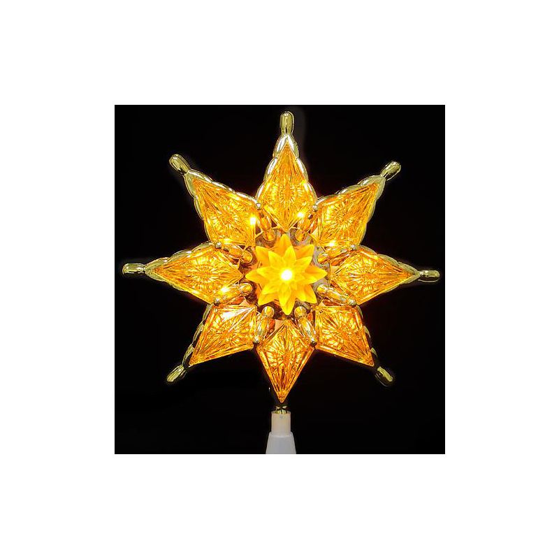 Northlight 8" Amber Mosaic Star Christmas Tree Topper - Clear Lights, 2 of 4