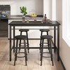 NicBex 5-Piece Bar Table Set for 4 Modern Counter Height Bar Table with Bar Stools Set of 2,Suitable for Dining Room,Kitchen - image 2 of 4