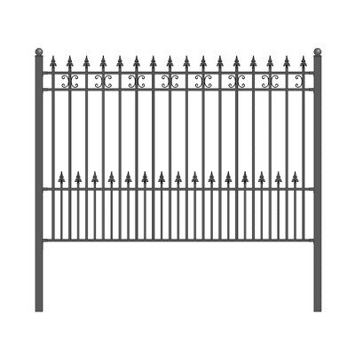 ALEKO St. Petersburg Style DIY Iron Wrought Steel Fence 5.5' X 5' High Quality Ornamental Fence