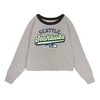 NFL Seattle Seahawks Girls' Gray Crew Fleece Hooded Sweatshirt - 3 of 3