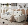 AMERLIFE Sofa with Cup Holders& USB Charging Ports, Comfy Couch for Living Room - 2 of 4