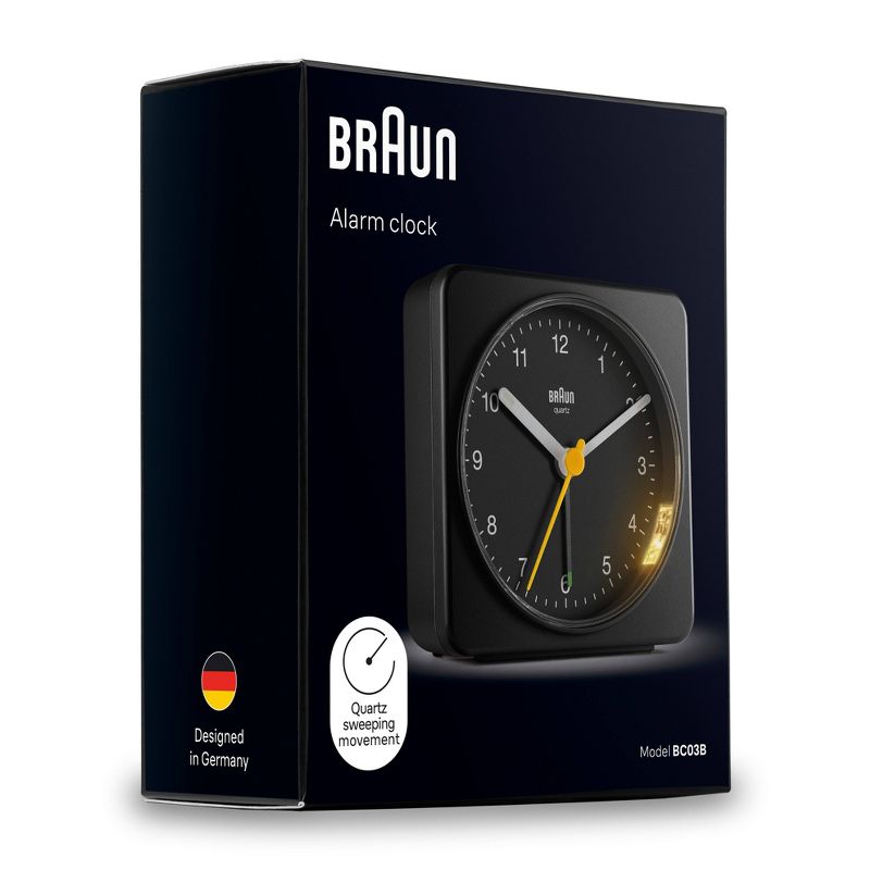 Braun Classic Analog Alarm Clock with Snooze Light and Quiet Quartz Sweeping Movement, 3 of 13
