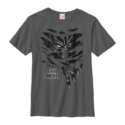 Fifth Sun Kids Marvel Superheroes Slim Fit Short Sleeve Crew Graphic Tee Gray Large Target - black panther shirt roblox