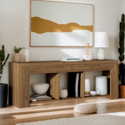 Hommoo 63" Solid Wood TV Stand – Rustic Entertainment Center Fits Up to 65" Screen