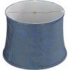 Springcrest Nagano 14" Top x 16" Bottom x 11 1/2" High x 11 1/2" Slant Print Lamp Shade Replacement Medium Blue Drum Softback Washer Harp Finial - 4 of 4