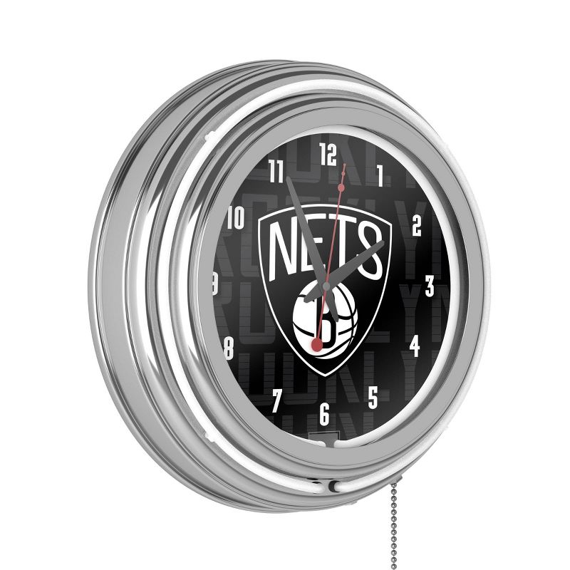 NBA City Chrome Double Rung Neon Clock, 1 of 7