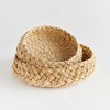 Plum & Post 27" Abaca French Braided Handcrafted Decorative Baskets Set of 2 - 2 of 4